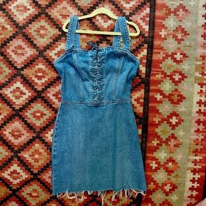 NWT reformation Kavia denim lace up dress! Brand new condition never worn size 4